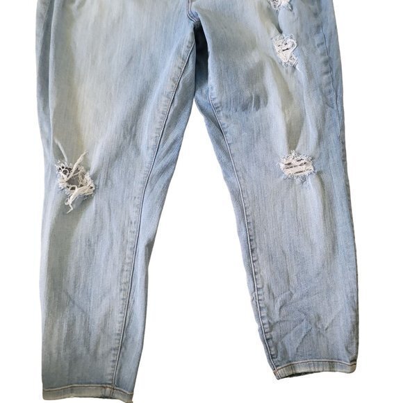 Torrid Womens Plus Size 20 Girlfriend Jeans Ripped Destruction - Picture 5 of 10